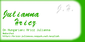 julianna hricz business card